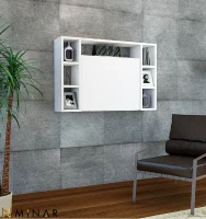 Homemania Scrivania Omega W90xD19,5xH60 cm Bianco(m-1)