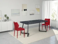 Homemania Tavolo Tribus W180xD90xH76 cm Bianco, Nero(m-9)