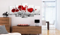 Quadro - papaveri - rosso  miracolo 100x50(m-2)