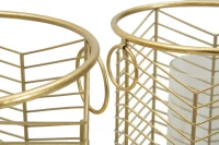 Porta Candela Glam Ring Coppia Cm Ø 23.5X25-19X24(m-3)