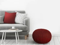 Homemania Pouf Dedalo Bordeaux 45cm(m-1)