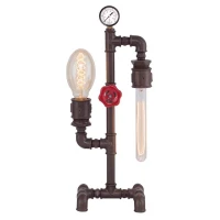 Homemania Lampada Da Tavolo Metal W21xD17xH48 cm Marrone Scuro(m-1)