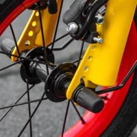 HOMCOM Kids Kick Scooter, Push Scooter, Adjustable Height, Front Rear Dual Brakes, 12-Inch Inflatable Rubber Wheels, for 5+ Years, Yellow(m-9)