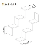 Homemania Set 2 Mensole Iris W71,4xD19,5xH71,4 cm Nero(m-2)