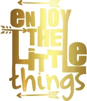 Homemania Sticker Frasi Vinile Oro W51xD0,1xH58 cm(m-1)