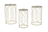 Tavolinetti Glam Lignes Tris Cm Ø 40X63-35X57.5-30X53.5(m-3)