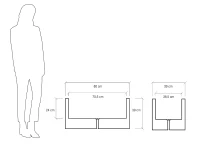 Farmet New Vaso Rettangolare Atlantis Cm 80 Antracite Nero 80x39x39(m-2)