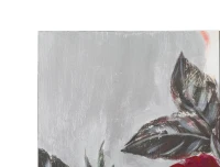 Dipinto Su Tela Red Flower Square Cm 90X3,7X90(m-4)