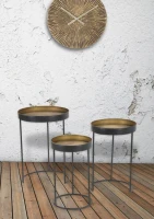 Tavolinetti Alti Bascket Botis Set 3 Pz Cm Ø 42.5X60-35.5X54-30.5X49(m-11)