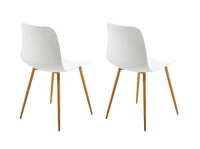 Homemania Set di 2 Sedie Polaris Bianco, Legno(m-3)