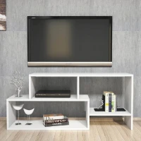 Homemania Mobile TV Clover W121,8xD30xH53,8 cm Bianco(m-2)
