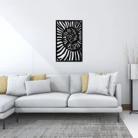 Homemania Decorazione Da Parete Conchiglia Nero W50xD0,16xH32 cm(m-1)