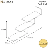 Homemania Mensola Support W98,2xD20xH50,4 cm Noce(m-5)