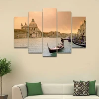 Homemania Quadro Da Parete 5 Pannelli Canvas Art Multicolore W100xD2xH65 cm(m-1)