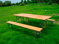 Set Birra Rettangolare 70X220Cm 1 Tavolo 2 Panche(m-1)