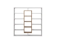 Libreria Dalia Mobile da Parete Bianco e Sonoma in Legno L130xP27xA130 cm(m-2)
