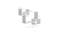 Homemania Mensola Davis W100xD20xH59,2 cm Bianco(m-2)
