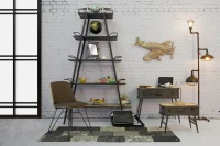 Mappamondo Gold Cm Ø 25X34(m-8)