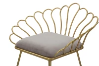 Sgabello Glam Flower Grigio Cm 57X52X94-56X48X72,50(m-5)