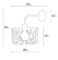 Homemania Lampada A Parete Radius Drop W26xD35xH34 cm Giallo(m-8)