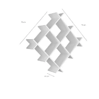 Mensola Farley da Parete Porta Libri in Legno Nero L75xP27xA75 cm(m-3)