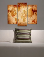 Homemania Quadro Da Parete 3 Pannelli MDF Multicolore W60xD0,4xH50 cm(m-1)