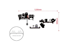 Sticker Da Muro Kitchen Con Mensole Cm 120X60(m-2)