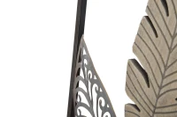 Pannello In Ferro E Legno Foglie -A- Cm 30.5X1.90X91(m-4)