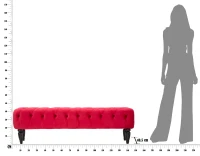 Puff Chantal Bordeaux Cm 149.5X40.5X43(m-10)