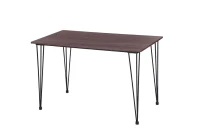 Homemania Tavolo Phoenix W120xD70xH75 cm Piano Wenge Nero, Gambe Nero(m-1)