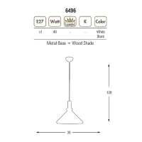 Homemania Lampada A Sospensione Elegant Triangolo Nero W35xD35xH120 cm(m-2)
