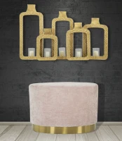 Puff Goldy Ovale Grande Rosa Cm 60X40X40(m-8)