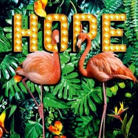 Homemania Quadro Hope Effetto Led W50xD2xH50 cm(m-1)