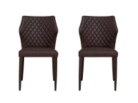 Homemania Set di 2 Sedie Ara Marrone(m-1)