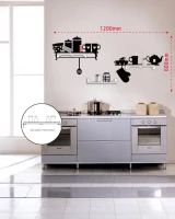 Sticker Da Muro Kitchen Con Mensole Cm 120X60(m-1)