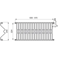 Emuca Scolapiatti per moduli da cucina 1000 mm in acciaio inossidabile(m-2)