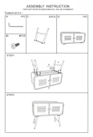 Mobiletto Iron School Coppia Cm  88X38X78 - Cm 70.5X30X58.5(m-11)