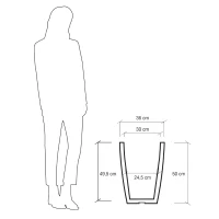 Farmet New Hydra Vaso Tondo Cm 50 Avana ø 36 h 50(m-3)