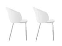 Homemania Set di 2 Sedie Dalis Bianco(m-2)