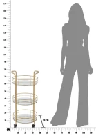 Carrello Glam Rotondo Cm Ø 38X77.5(m-11)