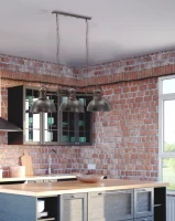 Lampadario 3 Luci Industry Cm 120X30X30 (Catena  85Cm)(m-10)