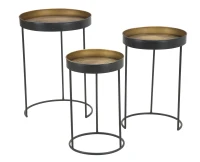 Tavolinetti Alti Bascket Botis Set 3 Pz Cm Ø 42.5X60-35.5X54-30.5X49(m-1)