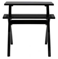 Tavolinetto 2 Livelli Nero Cm 60X60X60 (m-2)