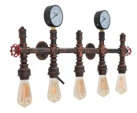 Lampada Da Muro Industry 5 Luci Cm 86X9X32(m-2)
