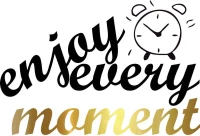 Homemania Sticker Frasi Vinile Oro, Nero W58xD0,1xH38 cm(m-1)