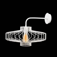 Homemania Lampada A Parete Largy W42xD50xH35 cm Bianco(m-3)