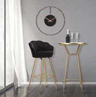 Sgabello Bar Vienna Nero Cm 55X53X110(m-10)