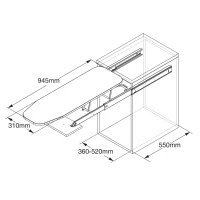 Emuca Asse da stiro pieghevole Iron in acciaio(m-2)