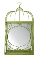 Porta Vasi Metallo con Specchio Da Appendere Cm 35X18X66(m-1)