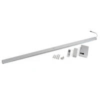 Emuca Barra appendiabili per armadi Castor con luce LED, batteria rimovibile e sensore di movimento, 1.158, Anodizzato opaco(m-6)